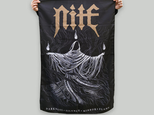 NITE "Darkness Silence Mirror Flame" Old School Mesh Flag