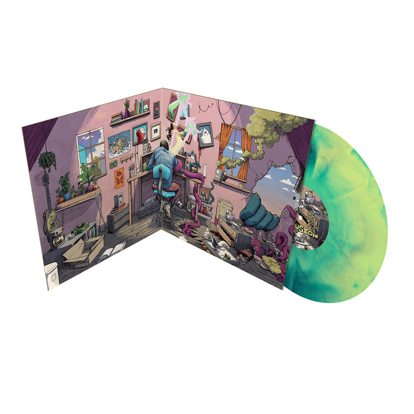A Wilhelm Scream "Lose Your Delusion" (Yellow & Blue Marble) (2nd Pressing)