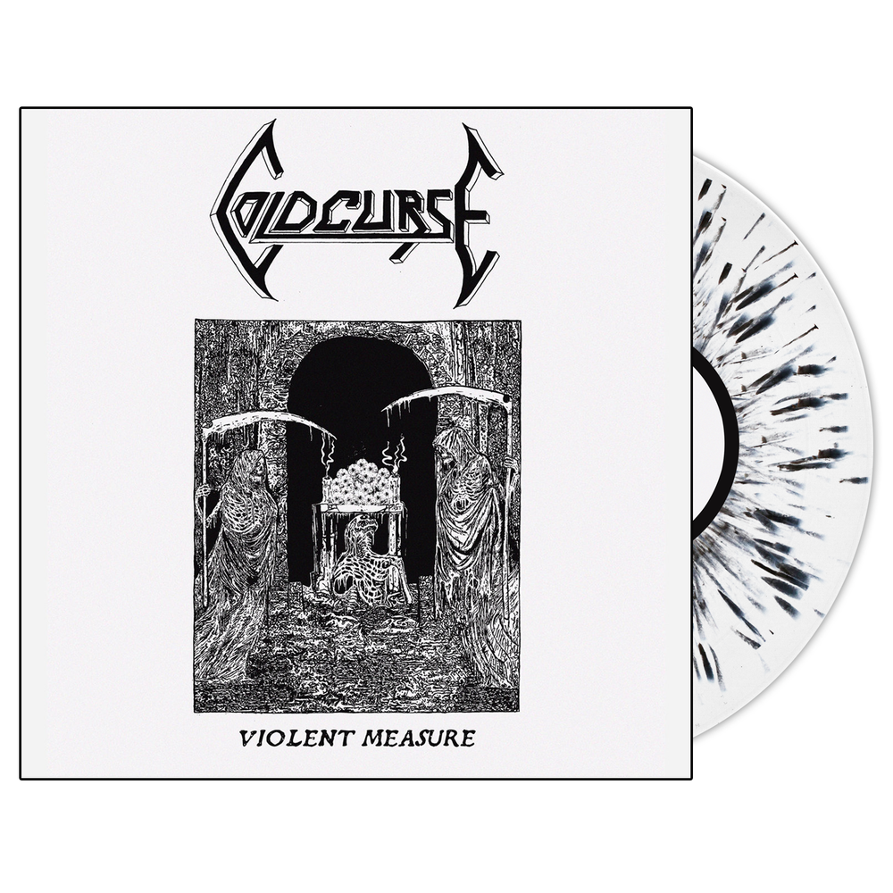 Cold Curse "Violent Measure" 7" (White w/ Black Splatter)
