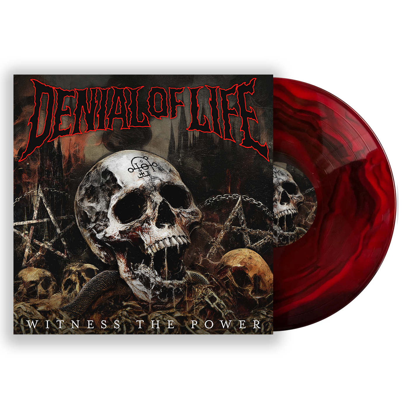 PREORDER:  Denial Of Life "Witness The Power" 12" EP (Red/Black Swirl)