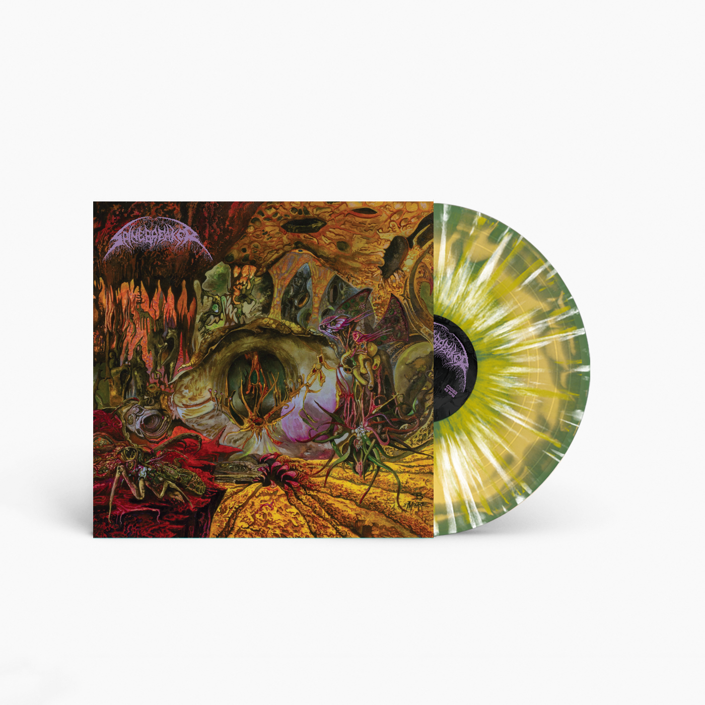 Spinebreaker "Cavern of Inoculated Cognition" 12" EP (Green/Yellow Swirl w/ Splatter)